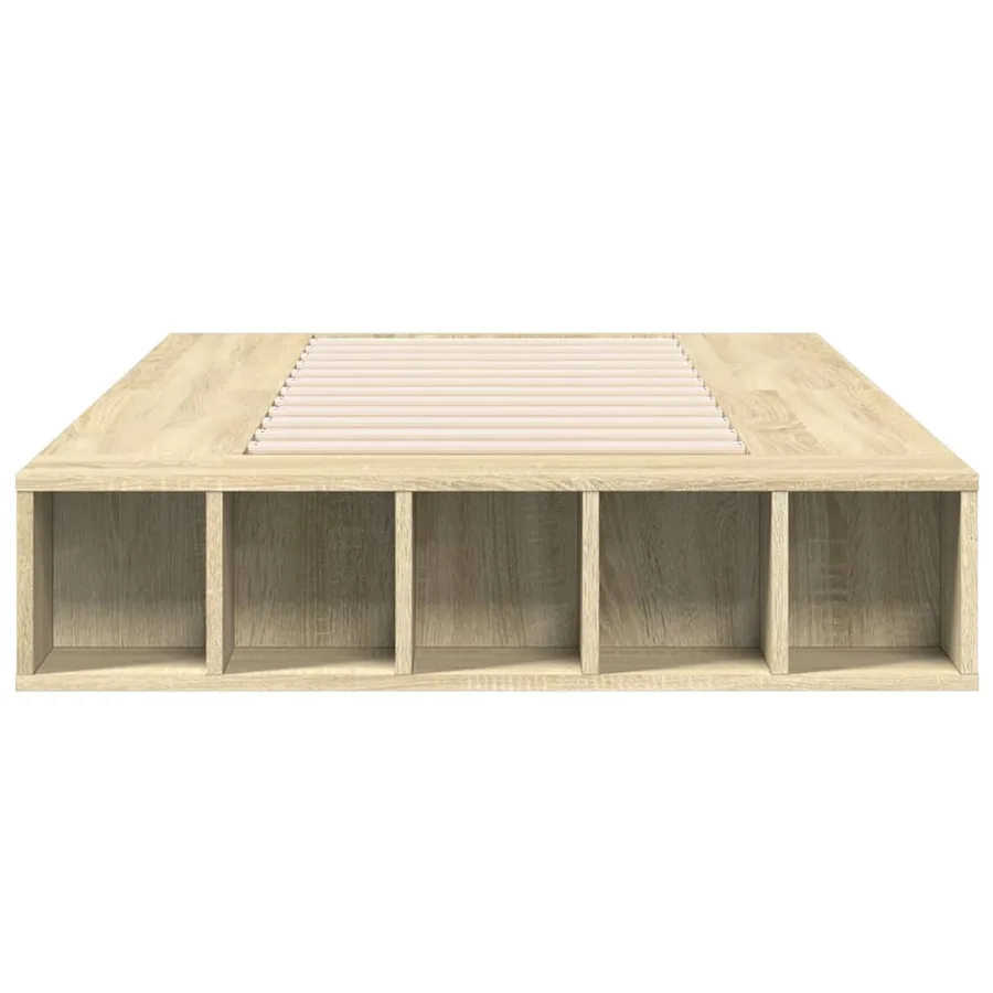 Cadre de lit sans matelas chêne sonoma 90x200 cm - 4