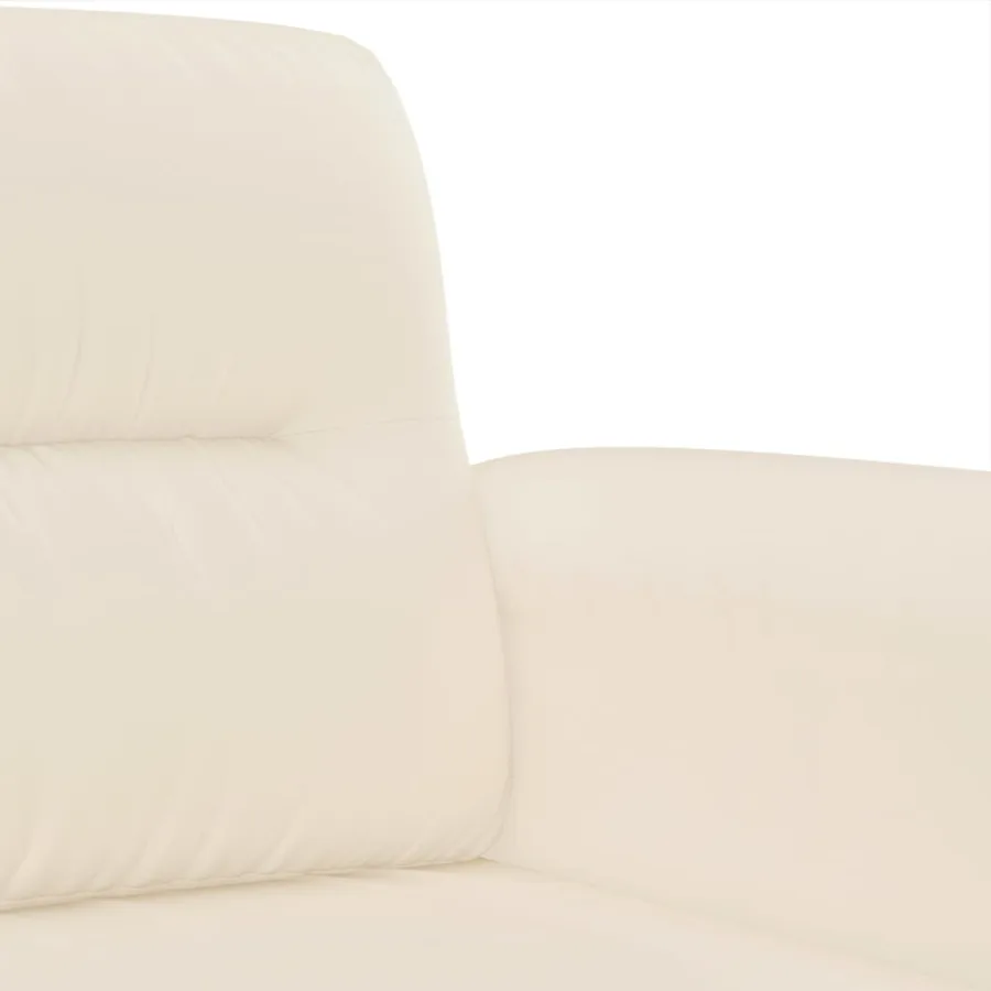 Ensemble de canapés 3 pcs avec coussins beige tissu microfibre - 6