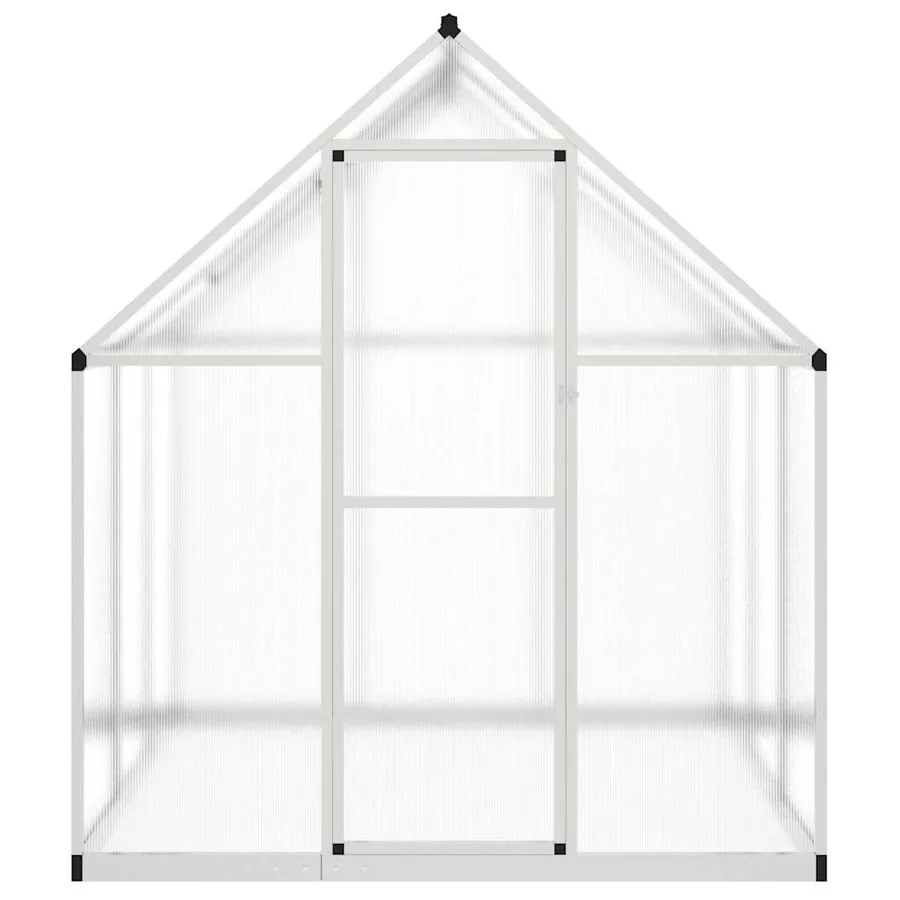 Serre avec cadre de base argent 169x169x195 cm aluminium - 3