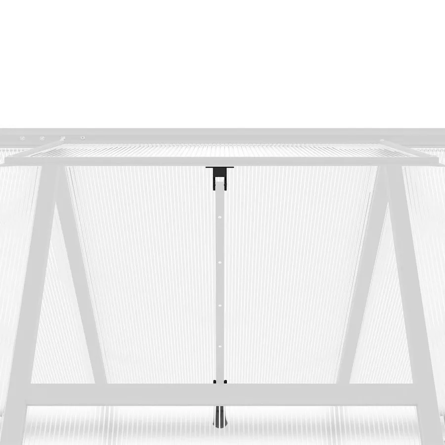 Serre avec cadre de base argent 169x169x195 cm aluminium - 9