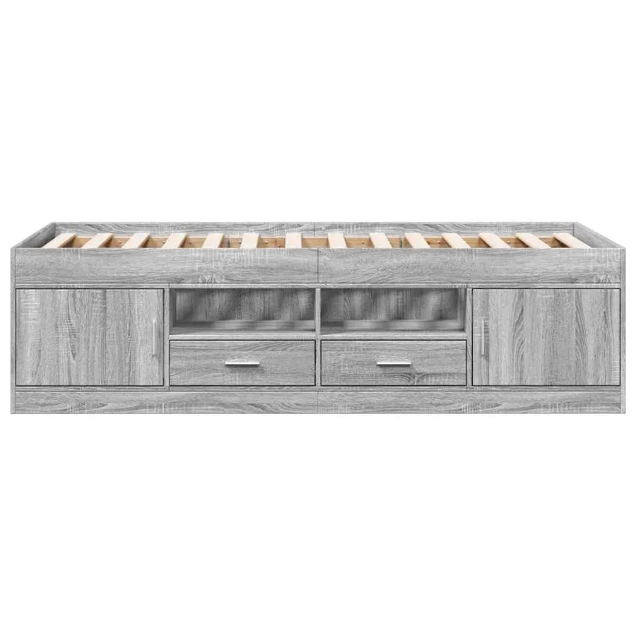 Lit de jour avec tiroirs sans matelas sonoma gris 75x190 cm - 4