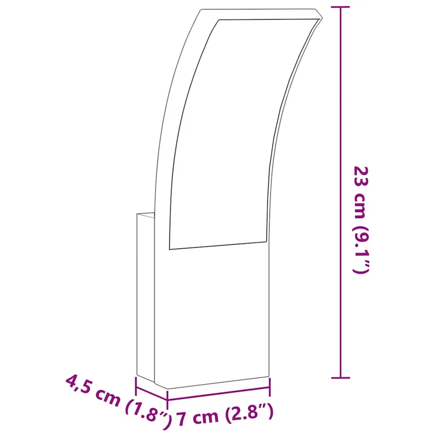 Appliques murales LED d'extérieur 2 pcs noir - 9