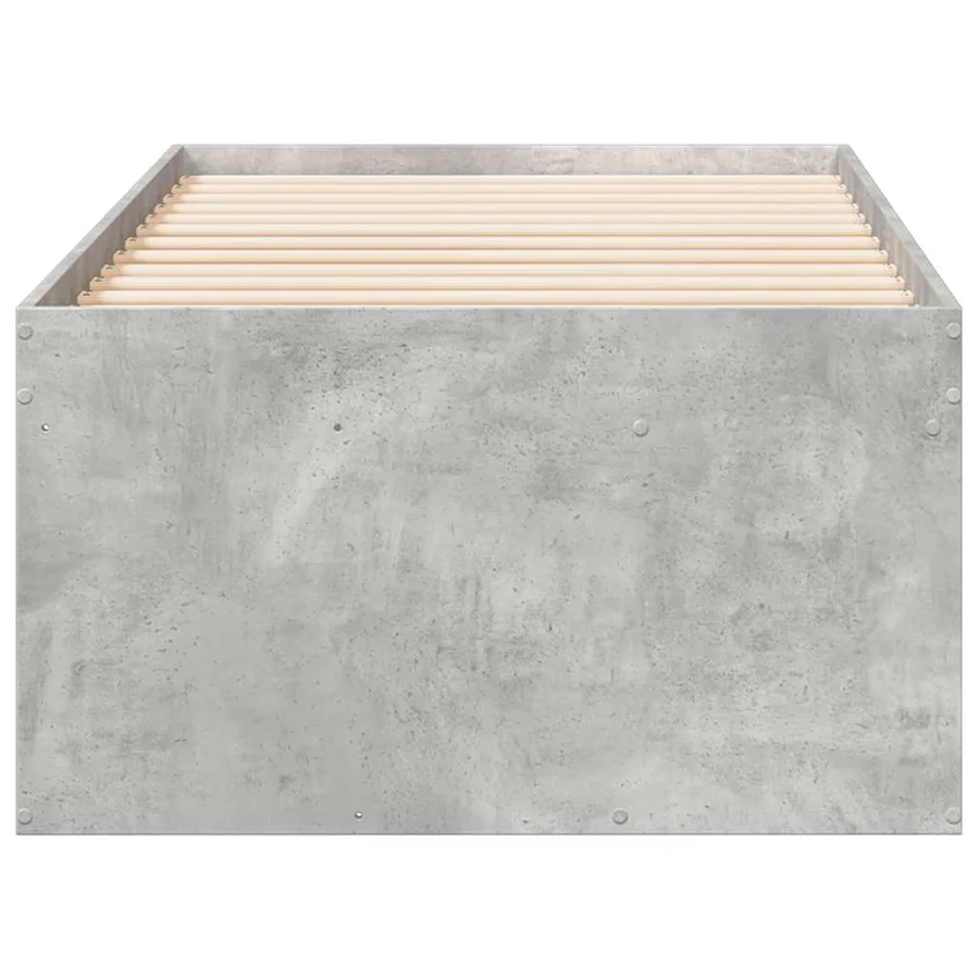 Lit de jour avec tiroirs sans matelas gris béton 75x190 cm - 5