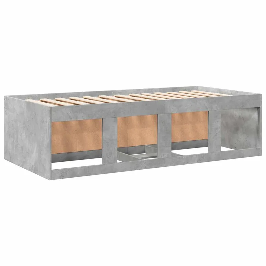Lit de jour avec tiroirs sans matelas gris béton 75x190 cm - 6
