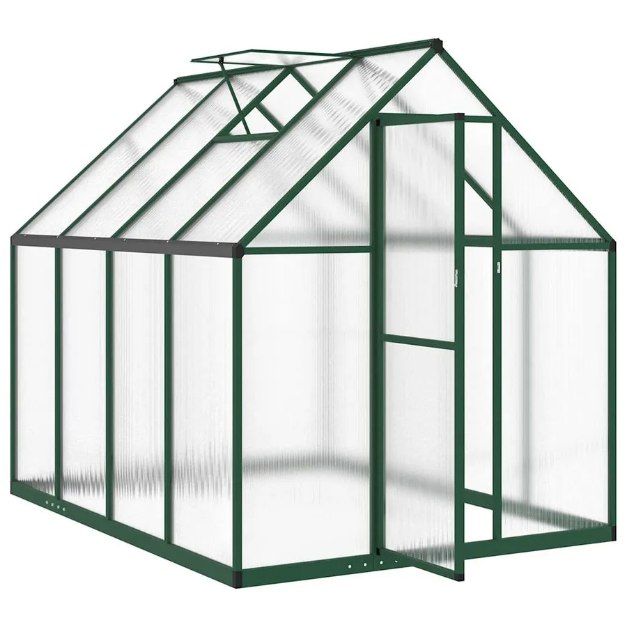 Serre avec cadre de base vert 224x169x195 cm aluminium - 6