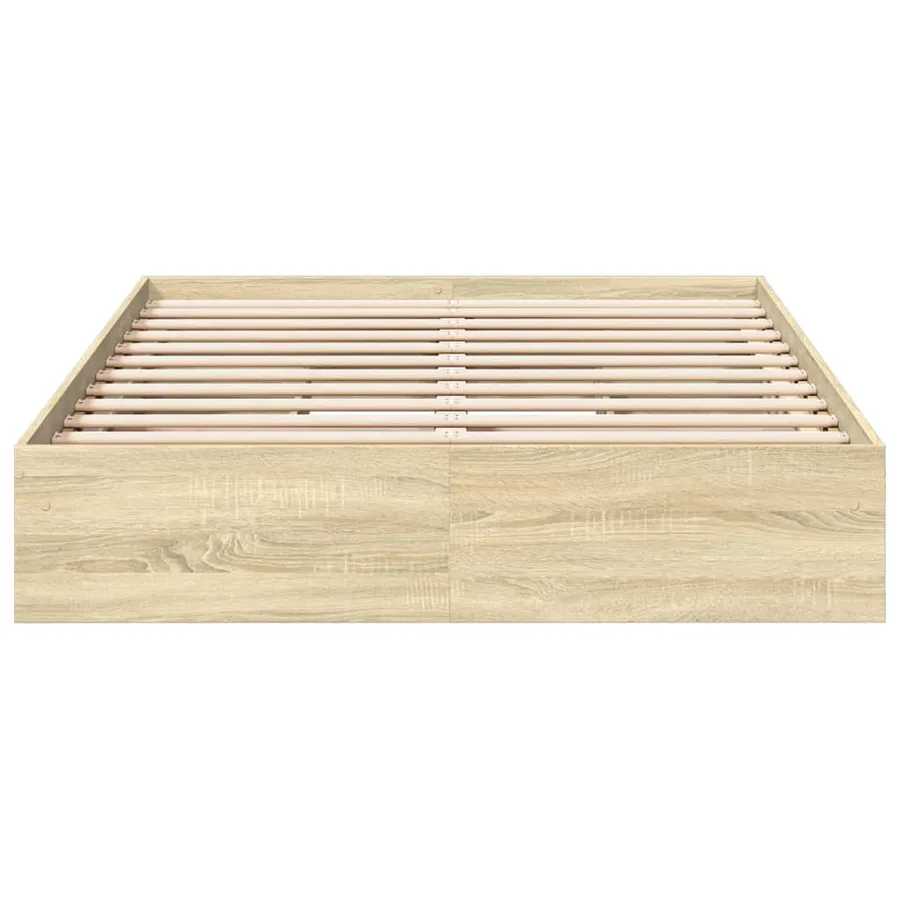 Cadre de lit avec tiroirs sans matelas chêne sonoma 135x190 cm - 4