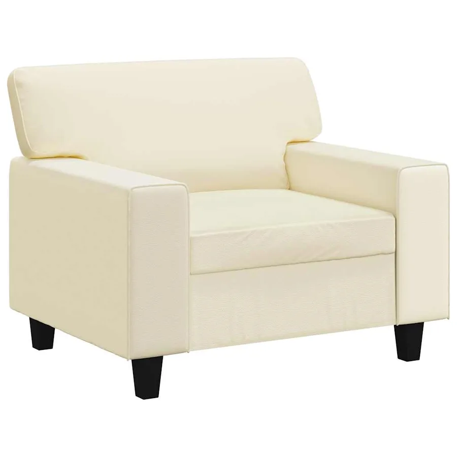 Fauteuil Crème 60 cm Similicuir - 2