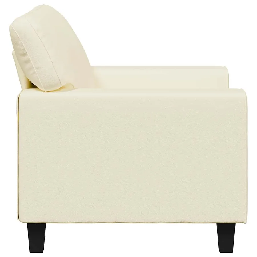 Fauteuil Crème 60 cm Similicuir - 5