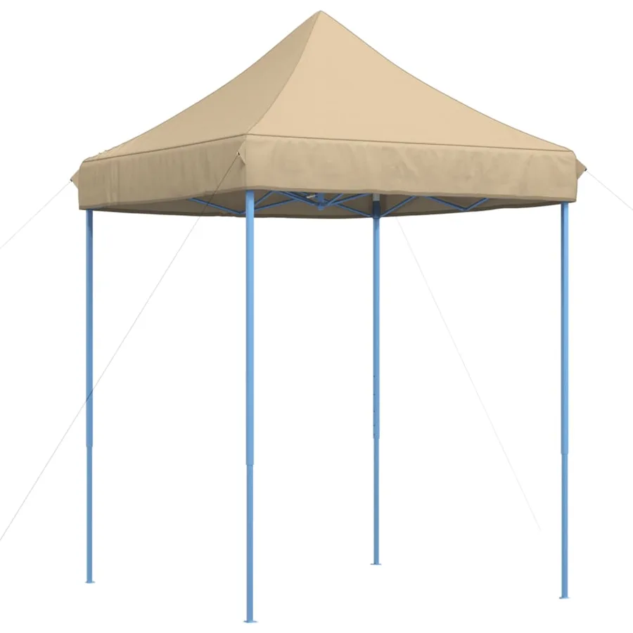 Tente de réception pliable escamotable beige 200x200x306 cm - 5