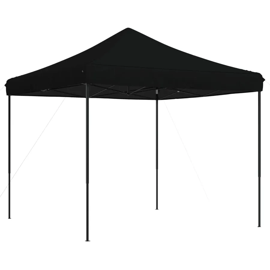 Tente de réception pliable escamotable noir 292x292x315 cm - 4