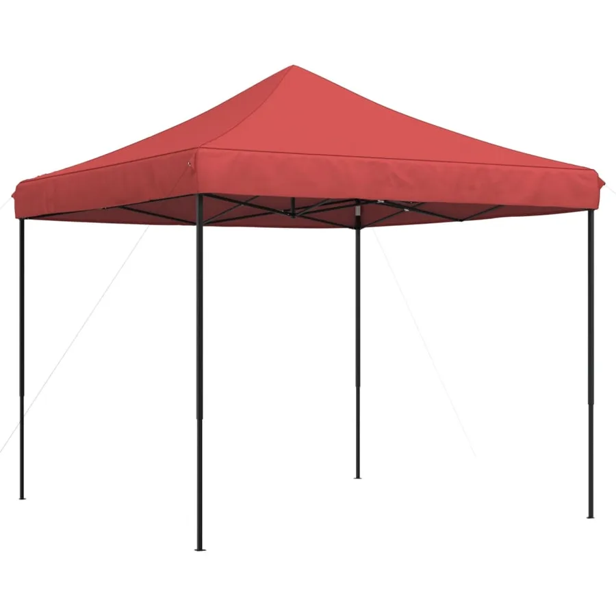 Tente de réception pliable escamotable bordeaux 292x292x315 cm - 5