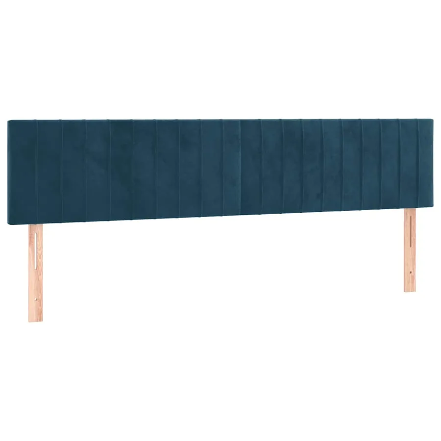 Sommier à lattes de lit et matelas bleu foncé 120x190cm velours - 7