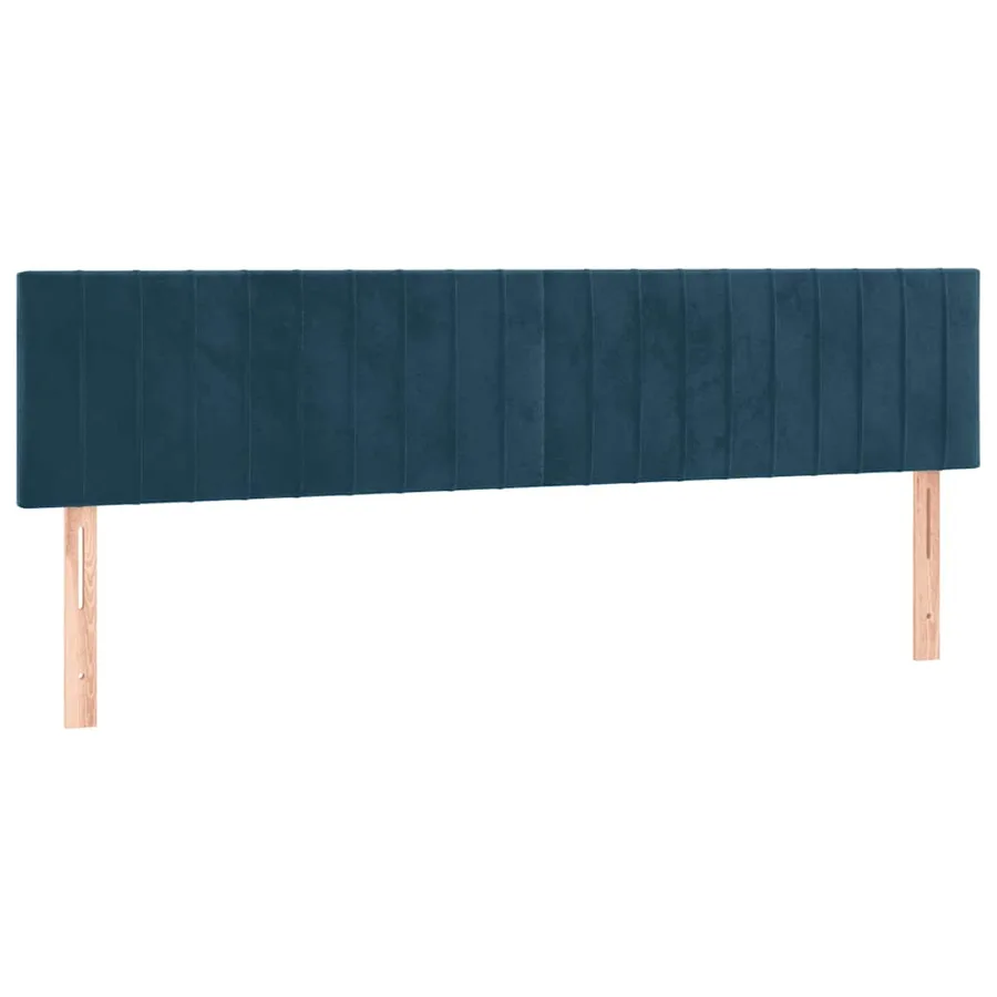 Cadre de lit sans matelas bleu foncé 120x190 cm velours - 8