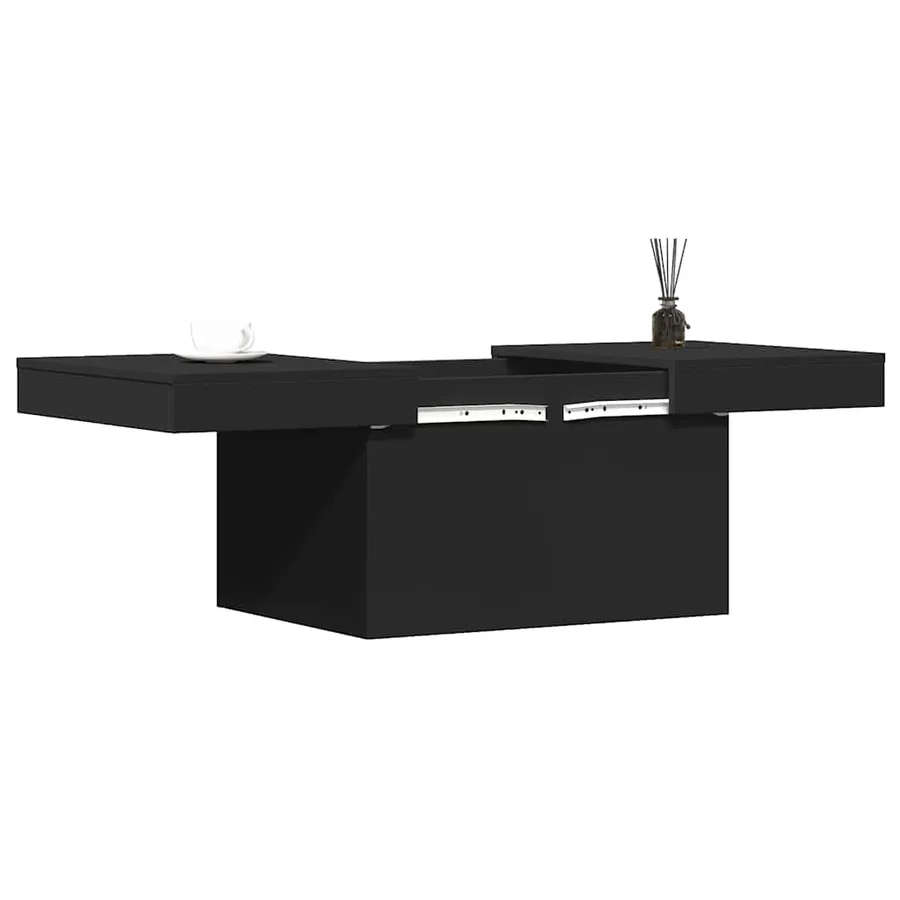 Table basse noir 80x55x40 cm bois d'ingénierie - 4
