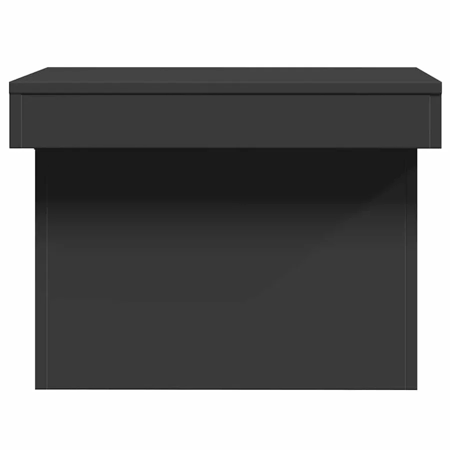 Table basse noir 80x55x40 cm bois d'ingénierie - 6