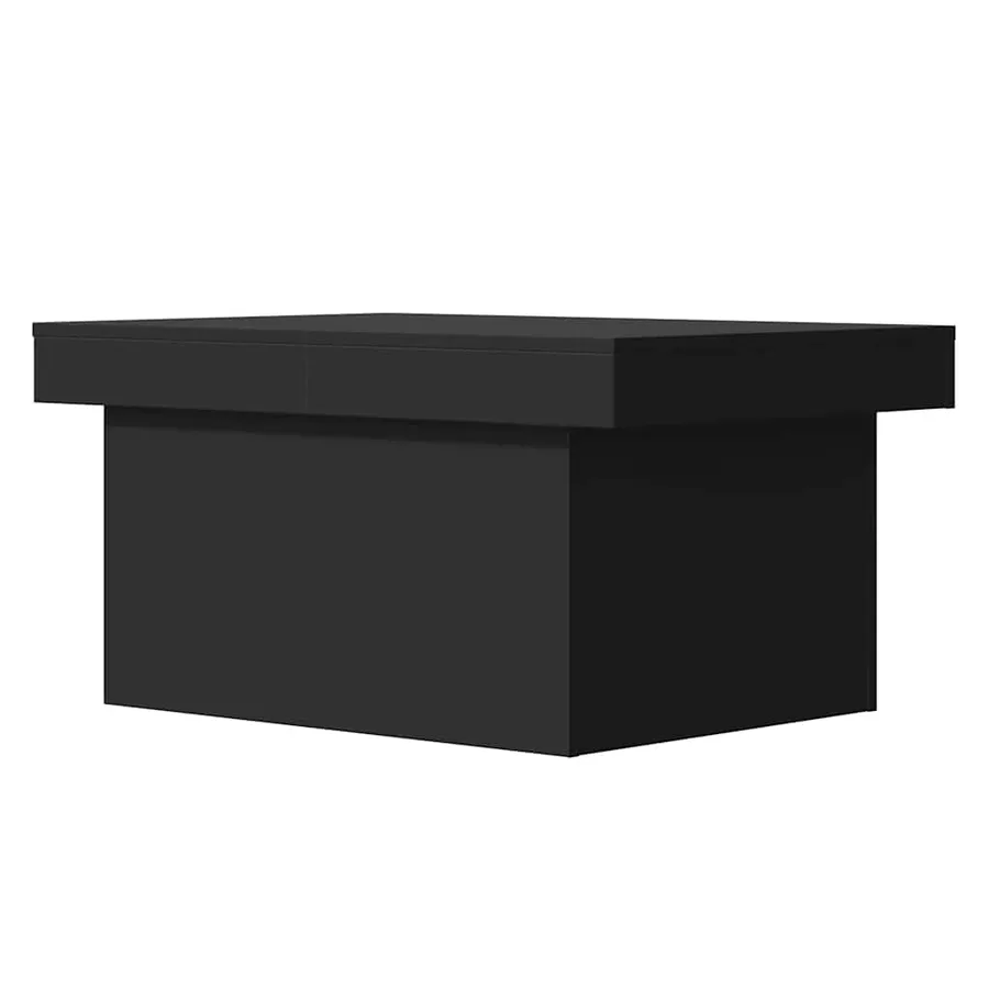Table basse noir 80x55x40 cm bois d'ingénierie - 7