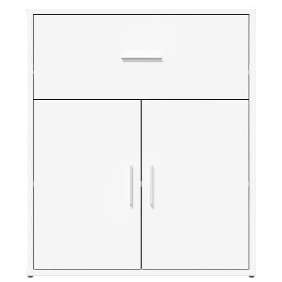 Buffet blanc 60x31x70 cm bois d'ingénierie - 5