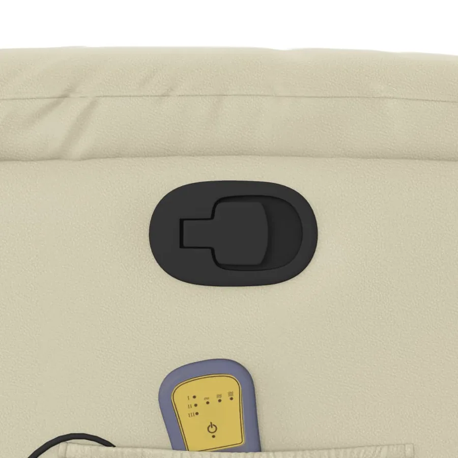 Fauteuil inclinable de massage Crème Similicuir - 12