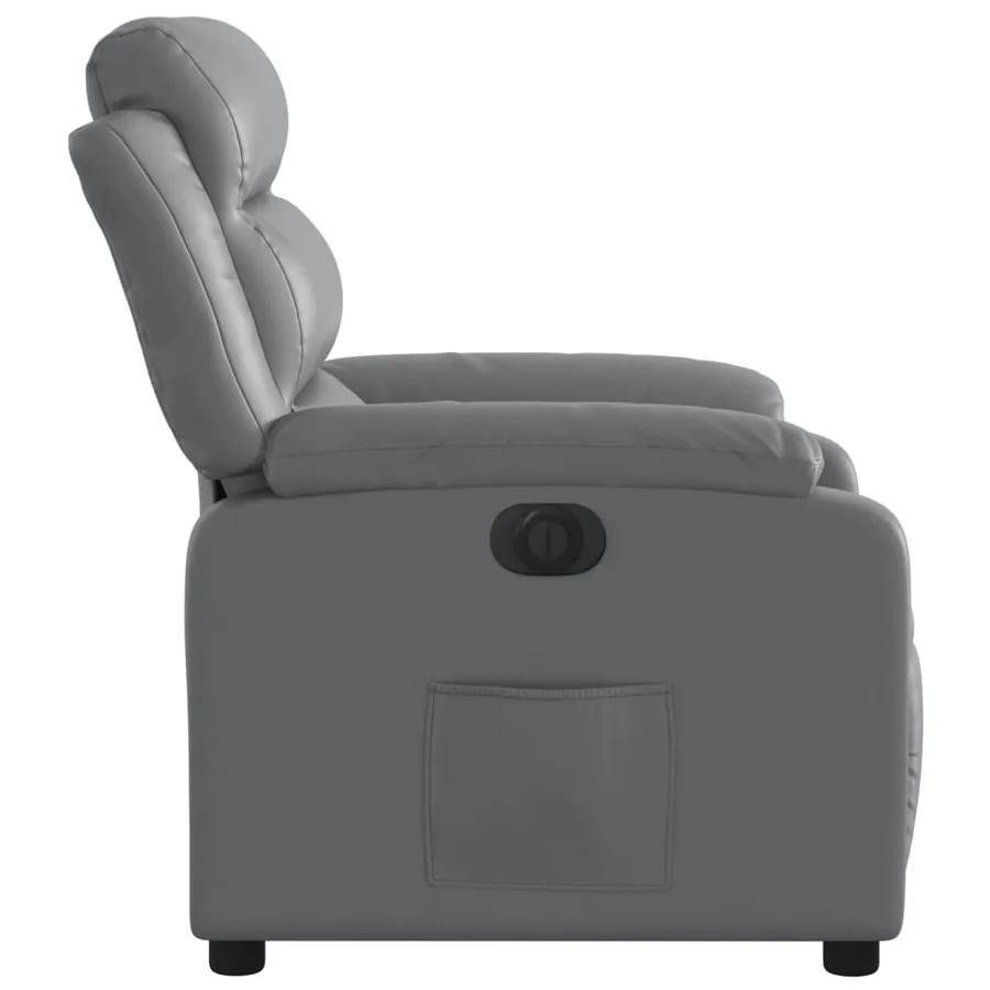 Fauteuil inclinable électrique Gris Similicuir - 10