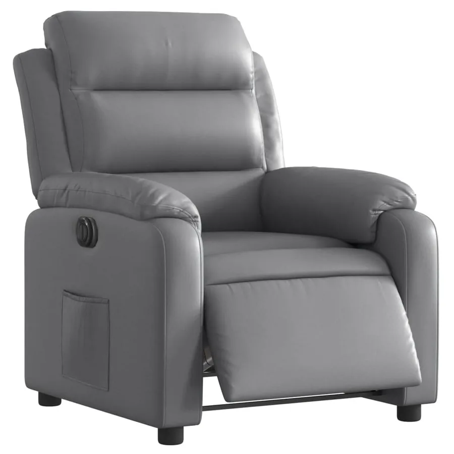 Fauteuil inclinable électrique Gris Similicuir - 3