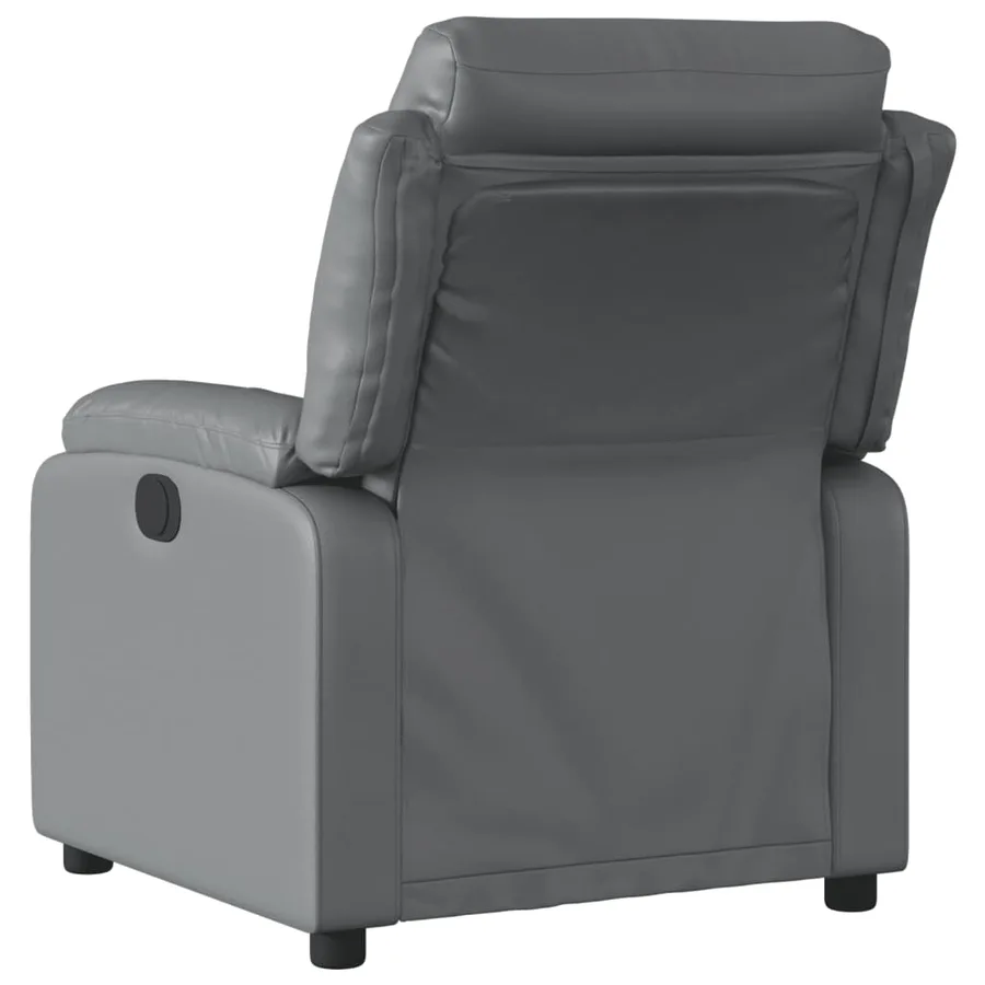 Fauteuil inclinable électrique Gris Similicuir - 5