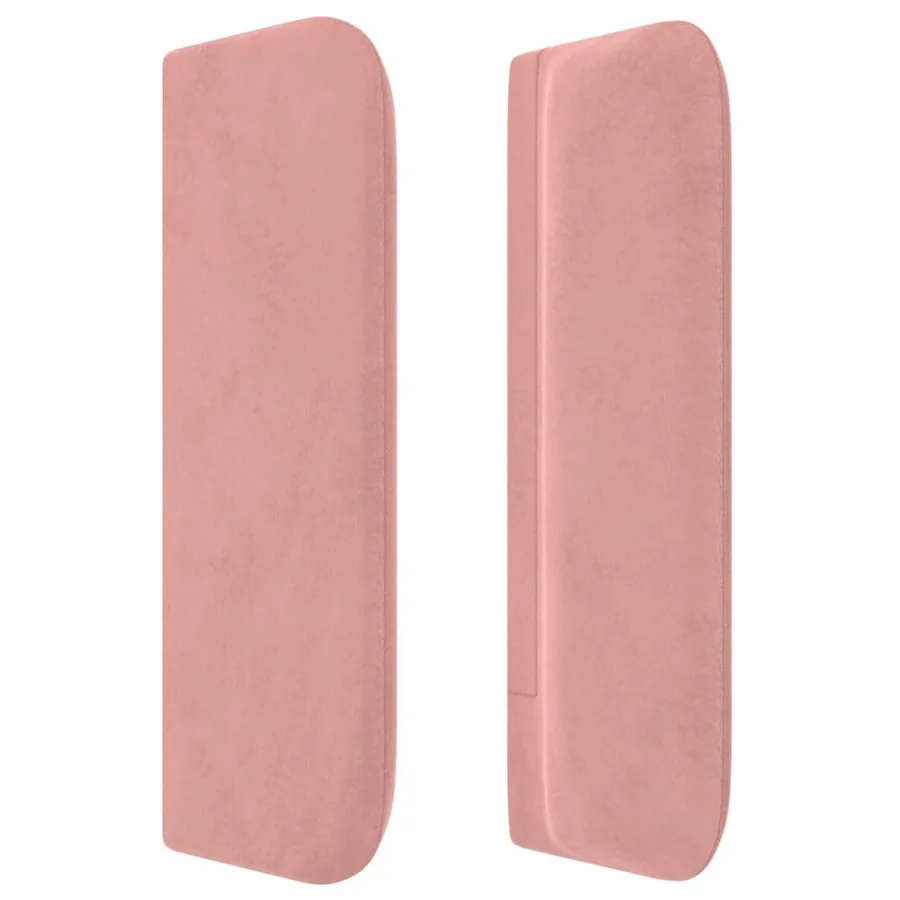 Tête de lit avec oreilles Rose 203x16x78/88 cm Velours - 4
