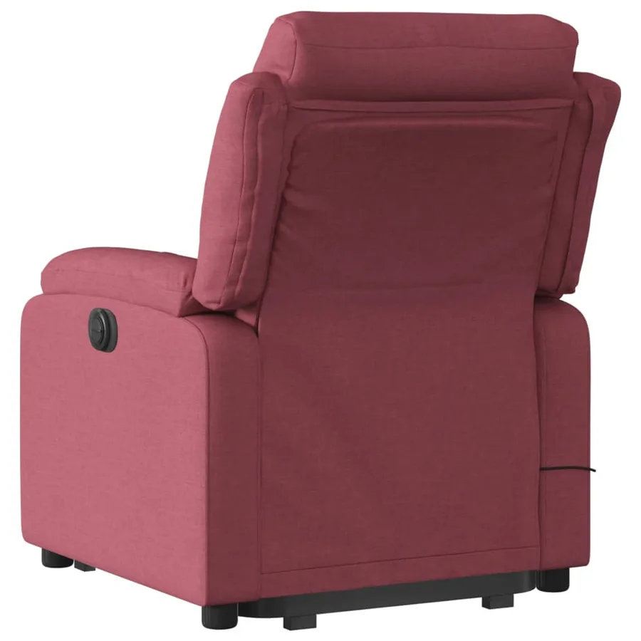 Fauteuil inclinable de massage électrique Rouge bordeaux Tissu - 5