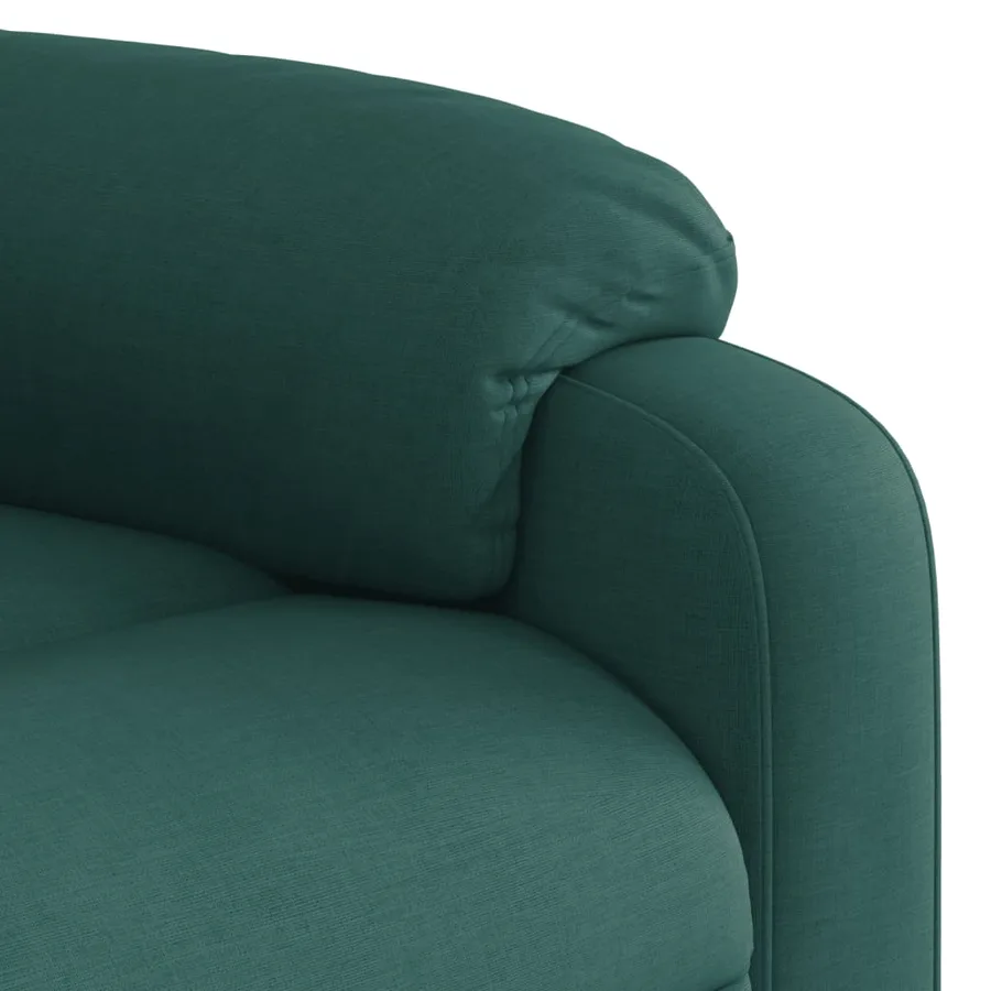 Fauteuil inclinable de massage Vert foncé Tissu - 11
