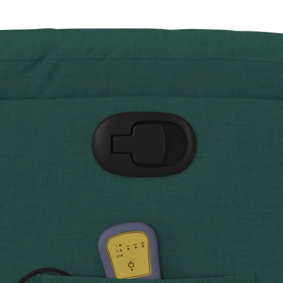 Fauteuil inclinable de massage Vert foncé Tissu - 12