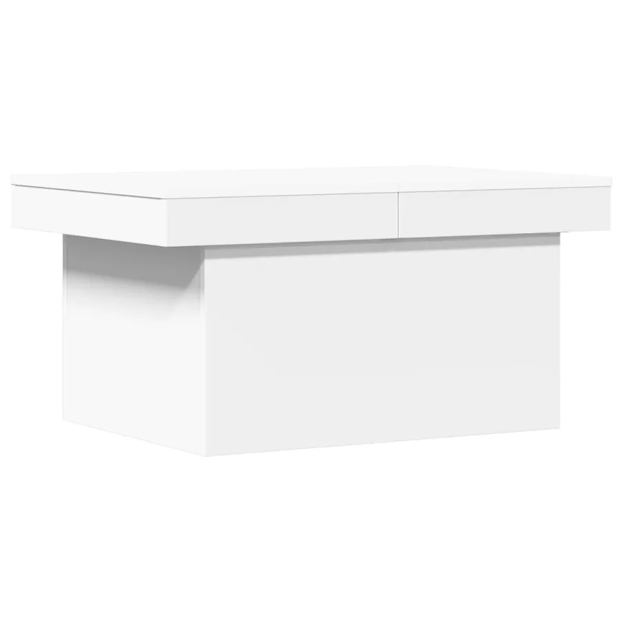 Table basse blanc 100x55x40 cm bois d'ingénierie - 2