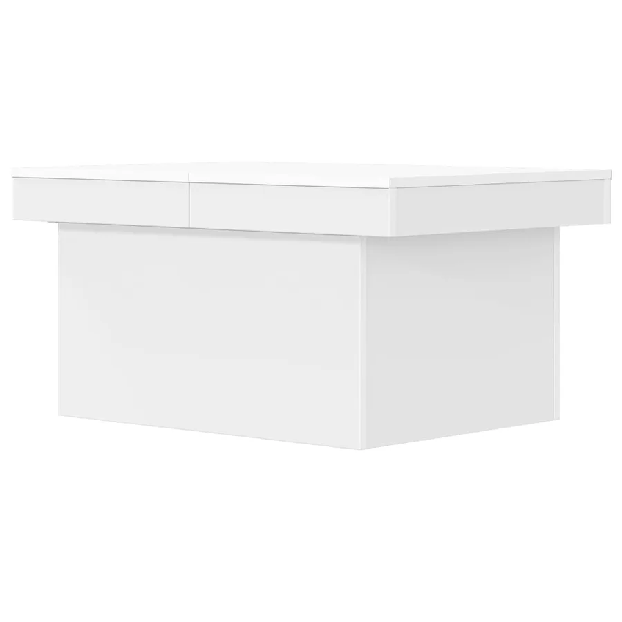 Table basse blanc 100x55x40 cm bois d'ingénierie - 7