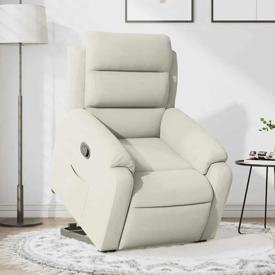 Fauteuil inclinable Crème Velours