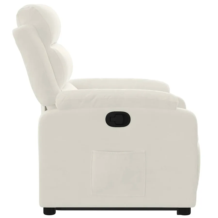 Fauteuil inclinable Crème Velours - 10