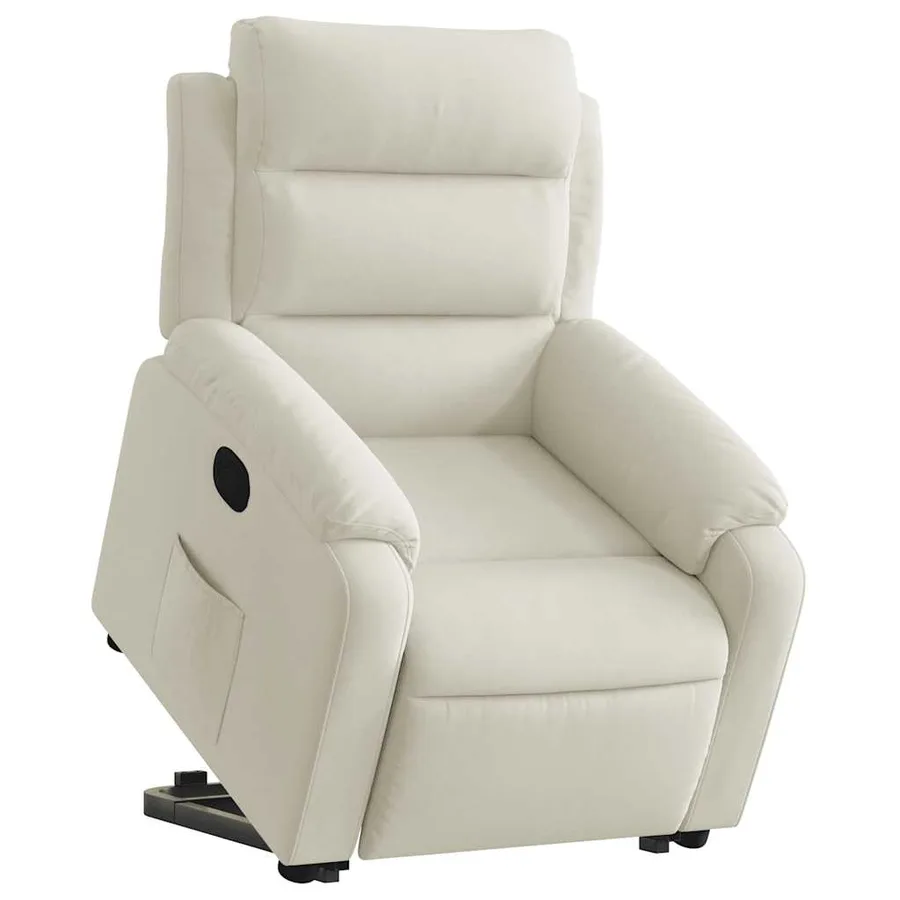 Fauteuil inclinable Crème Velours - 3
