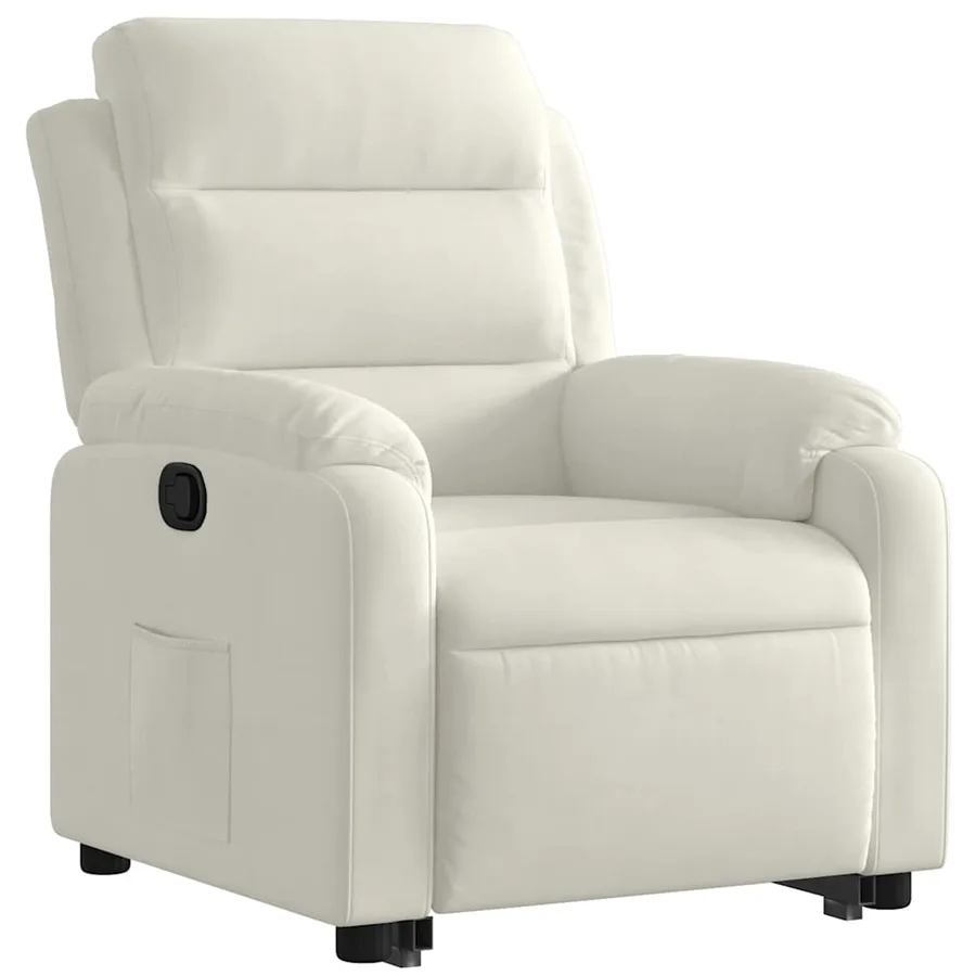 Fauteuil inclinable Crème Velours - 4