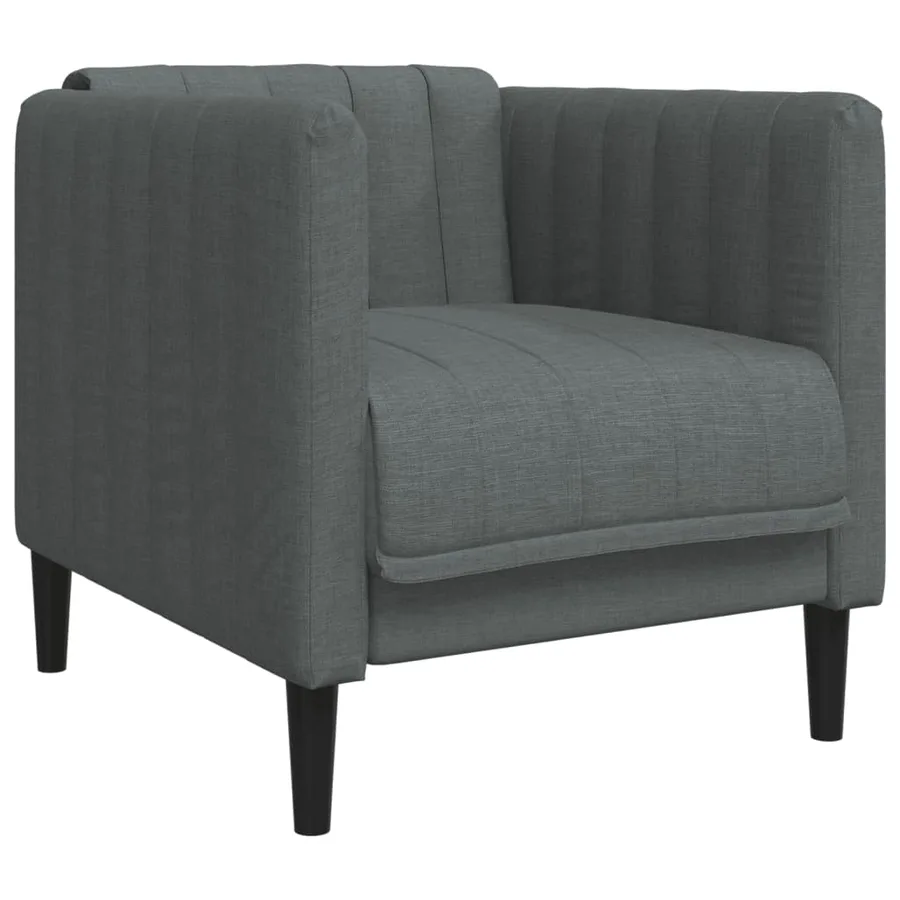 Ensemble de canapés 3 pcs gris foncé tissu - 4