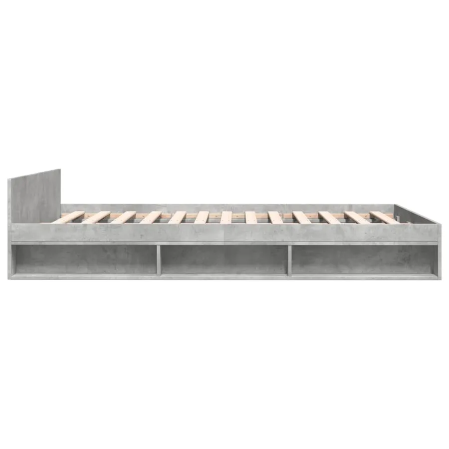Cadre de lit avec tiroirs sans matelas gris béton 135x190 cm - 5