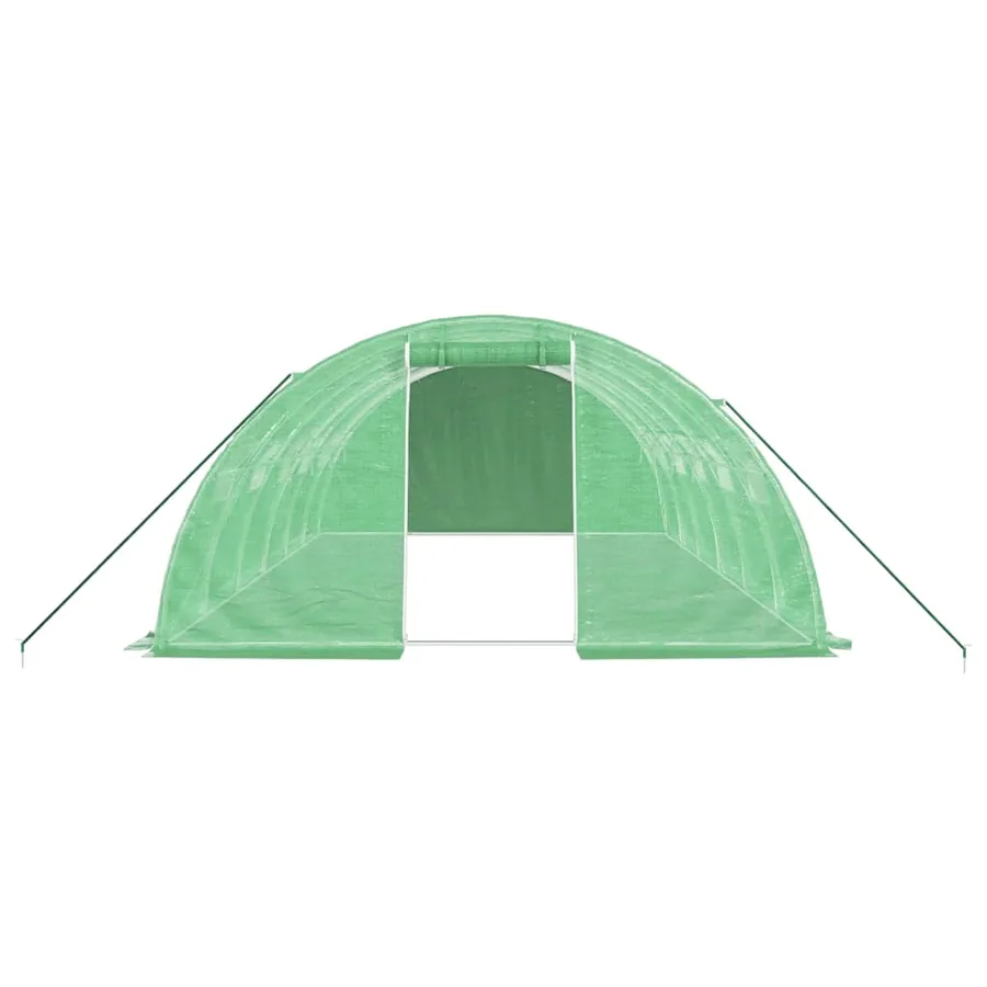 Serre avec cadre en acier vert 24 m² 6x4x2 m - 4