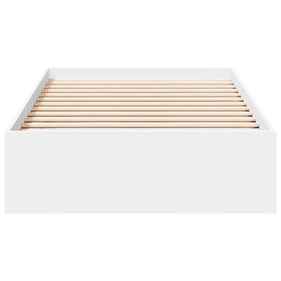 Cadre de lit avec tiroirs sans matelas blanc 75x190 cm - 4