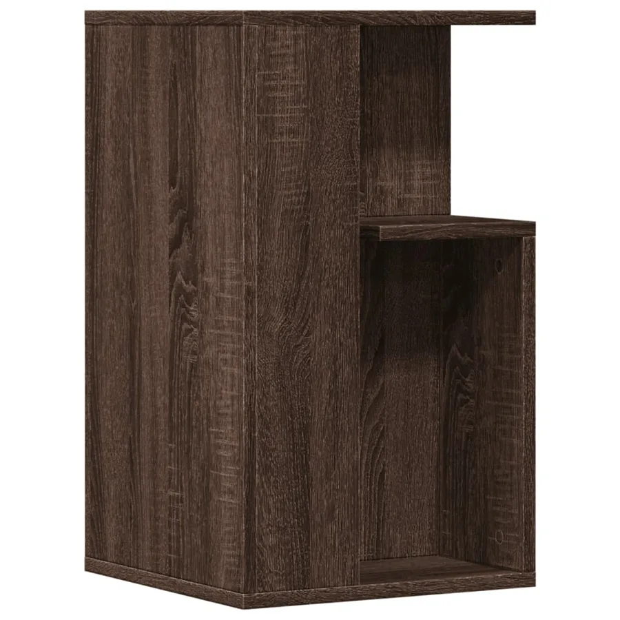 Table d'appoint chêne marron 35x35x60 cm bois d'ingénierie - 2