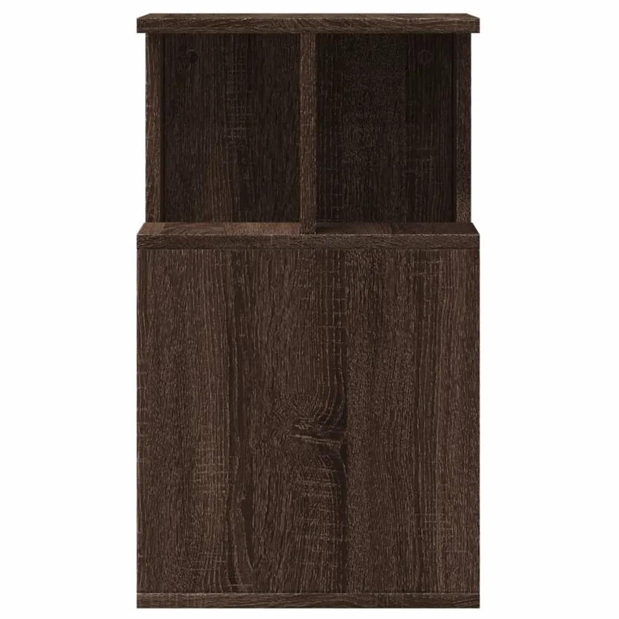 Table d'appoint chêne marron 35x35x60 cm bois d'ingénierie - 6