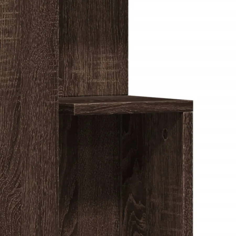 Table d'appoint chêne marron 35x35x60 cm bois d'ingénierie - 8