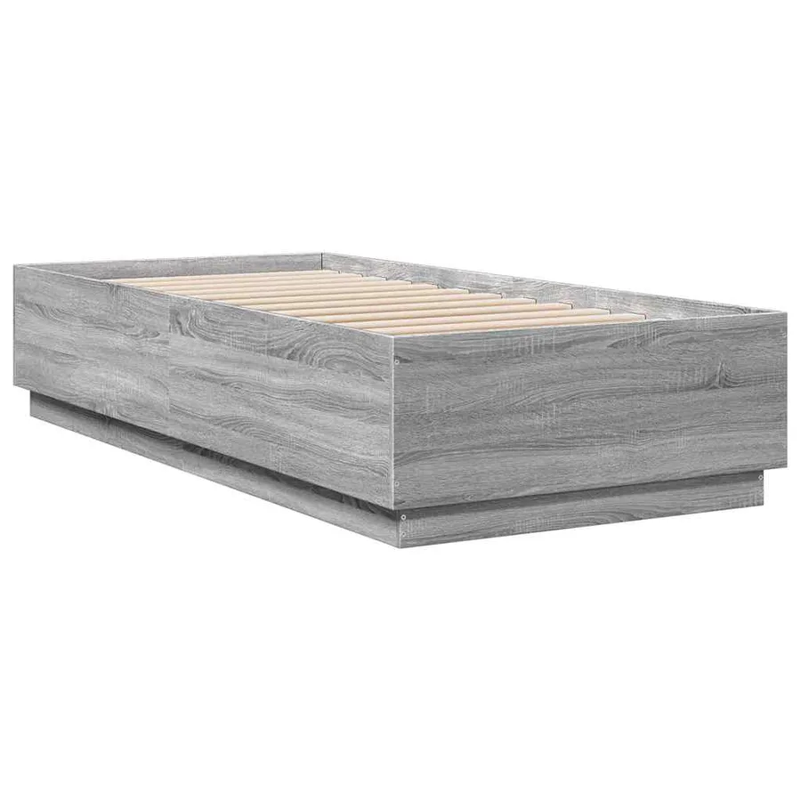 Cadre de lit sans matelas sonoma gris 100x200 cm - 3