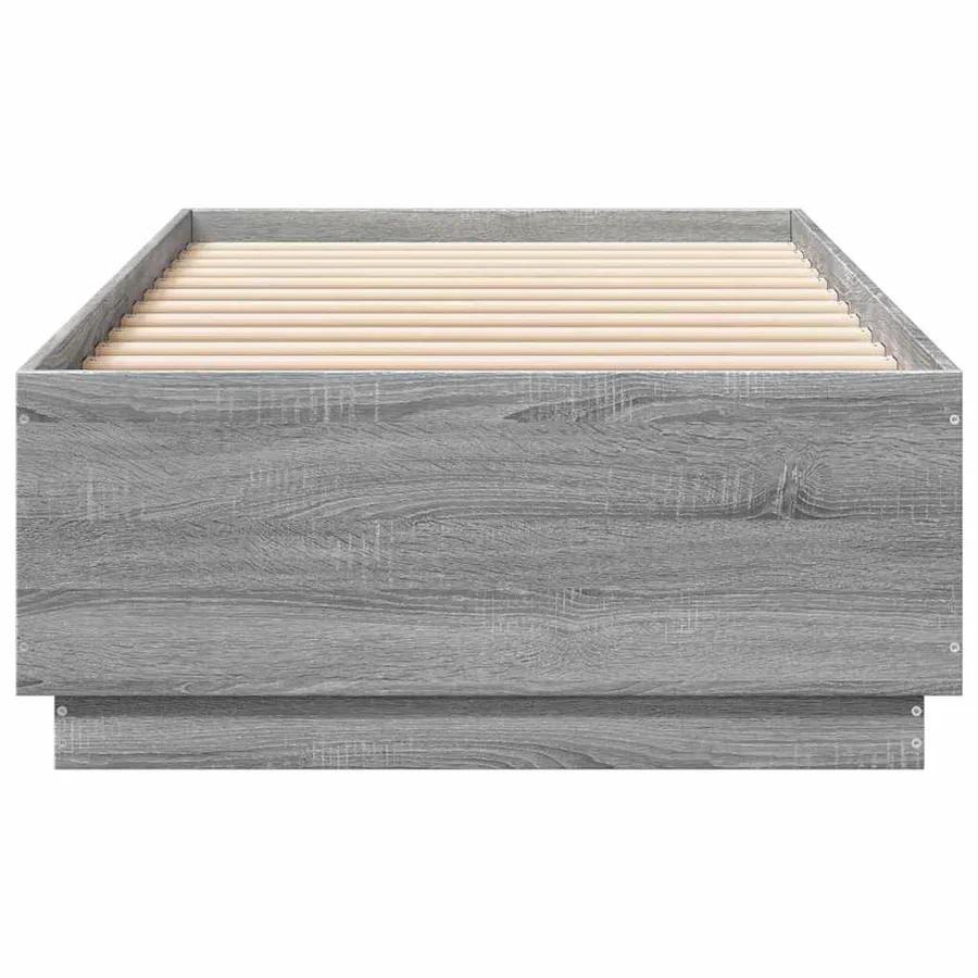 Cadre de lit sans matelas sonoma gris 100x200 cm - 4