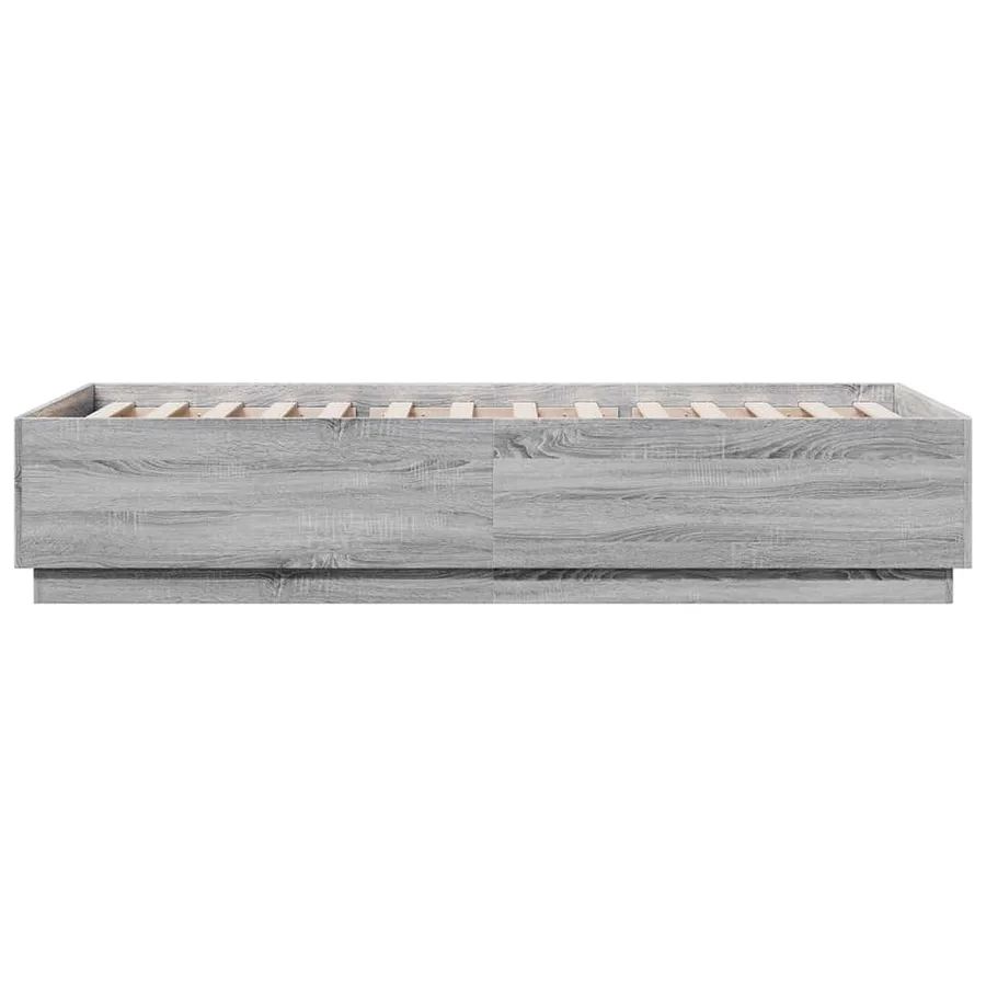 Cadre de lit sans matelas sonoma gris 100x200 cm - 5