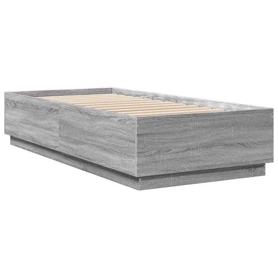 Cadre de lit sans matelas sonoma gris 100x200 cm - 6