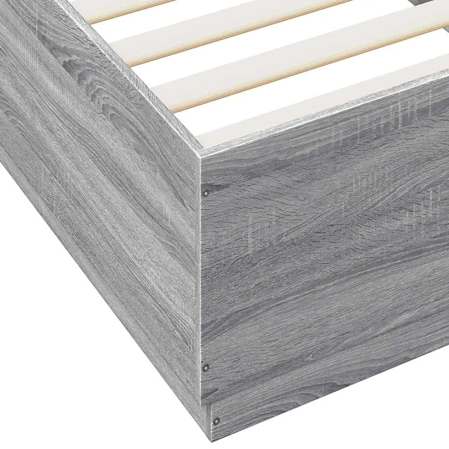 Cadre de lit sans matelas sonoma gris 100x200 cm - 7