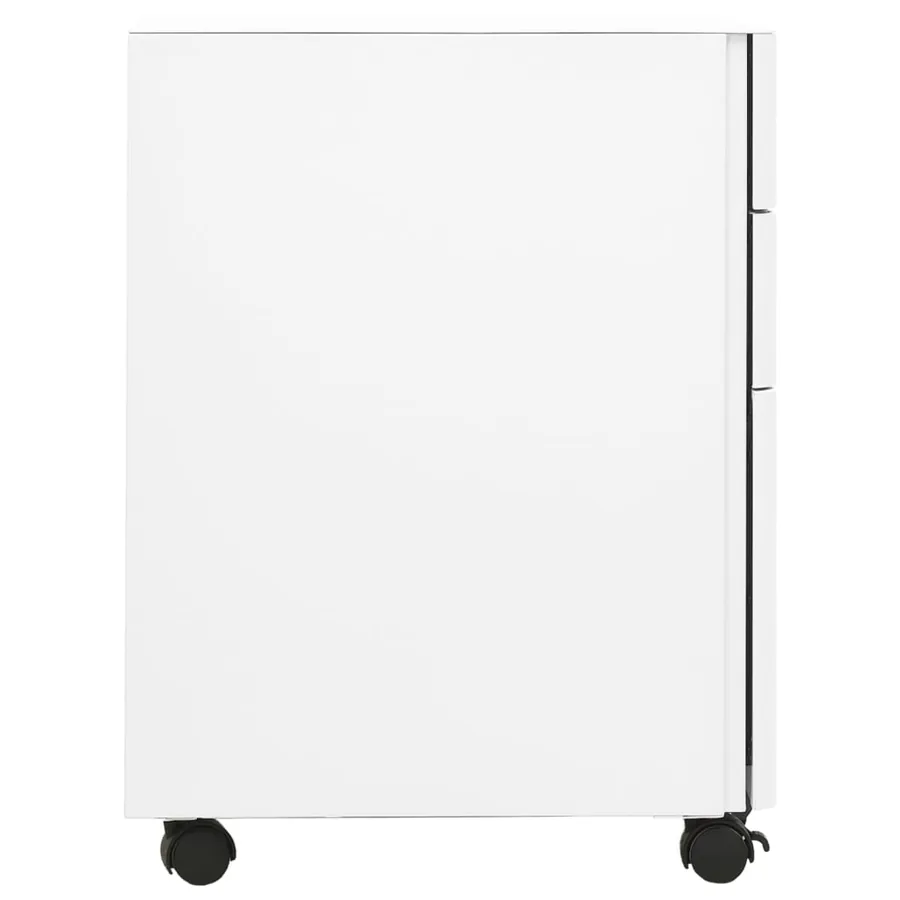 Classeur mobile Blanc 30x45x59 cm Acier - 3