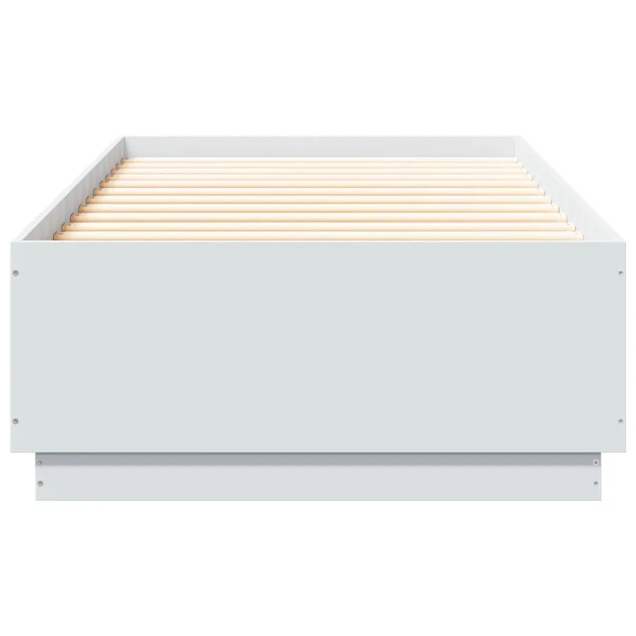 Cadre de lit sans matelas blanc 100x200 cm - 4