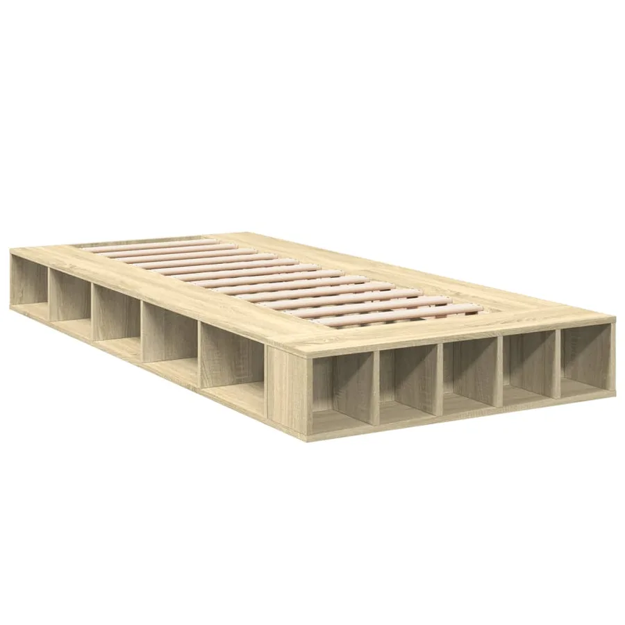 Cadre de lit sans matelas chêne sonoma 100x200 cm - 3